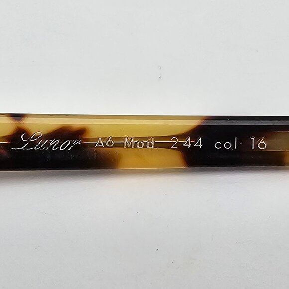 *SOLD* Lunor A6 Mod. 244 Col. 16 Tokyo Tortoise Eyeglasses Frame Germany 50mm - Picture 10 of 14